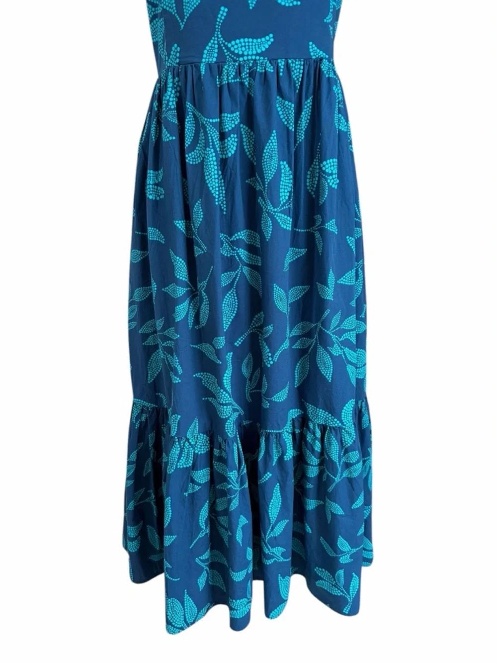 J. Crew Poplin Corset Floral Midi Dress Blue Size 10 NWT